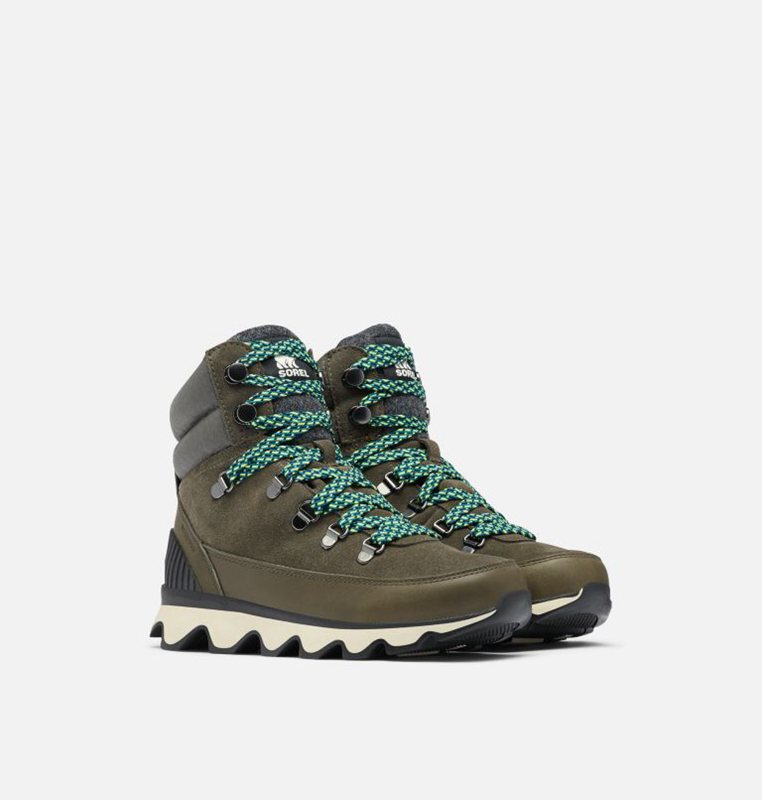 Womens Lace-Up Boots Deep Green - Sorel Kinetic™ Conquest Low - 287390-VED